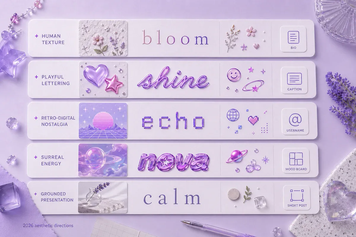 2026 aesthetic text trend matrix for social media