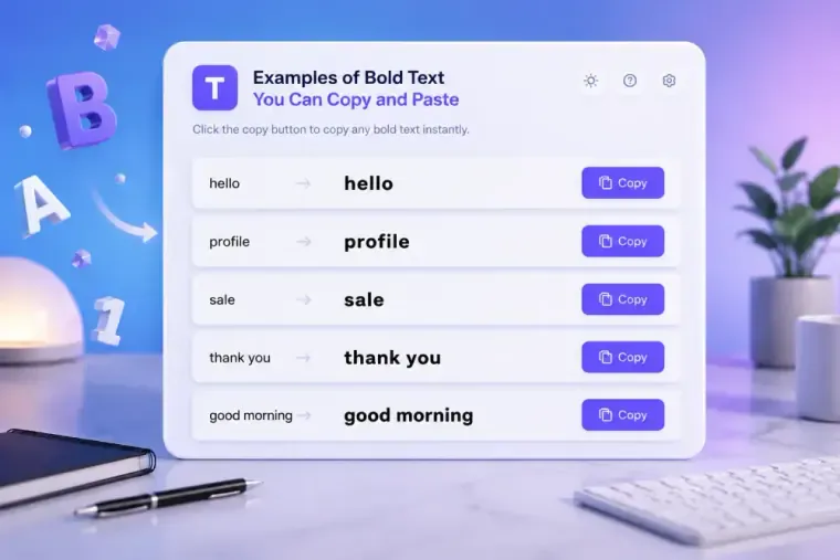 Examples of bold text you can copy and paste
