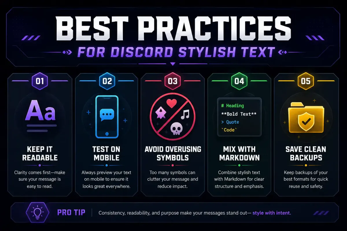 practical tips for Discord stylish text