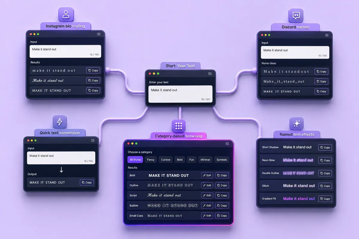 Use case guide for choosing a Unicode font generator