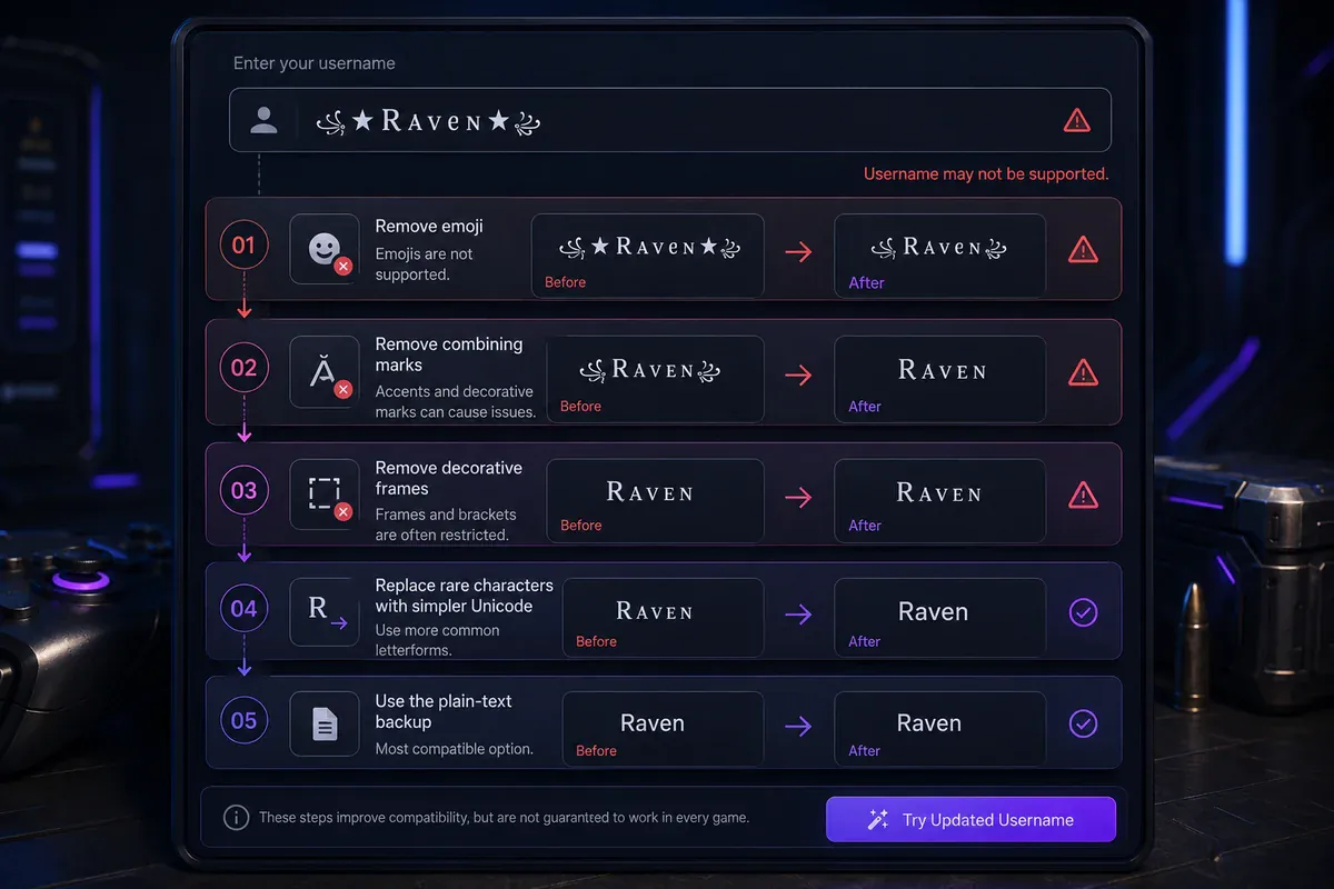 Troubleshooting steps for gaming fonts that do not work