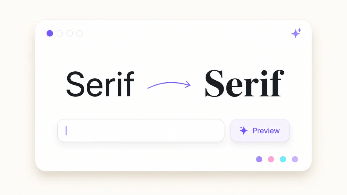 Serif font generator turning plain text into classic serif styles on a phone screen