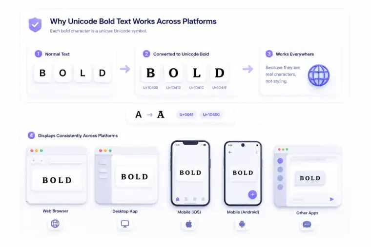 Unicode bold letters from the mathematical alphanumeric symbols block